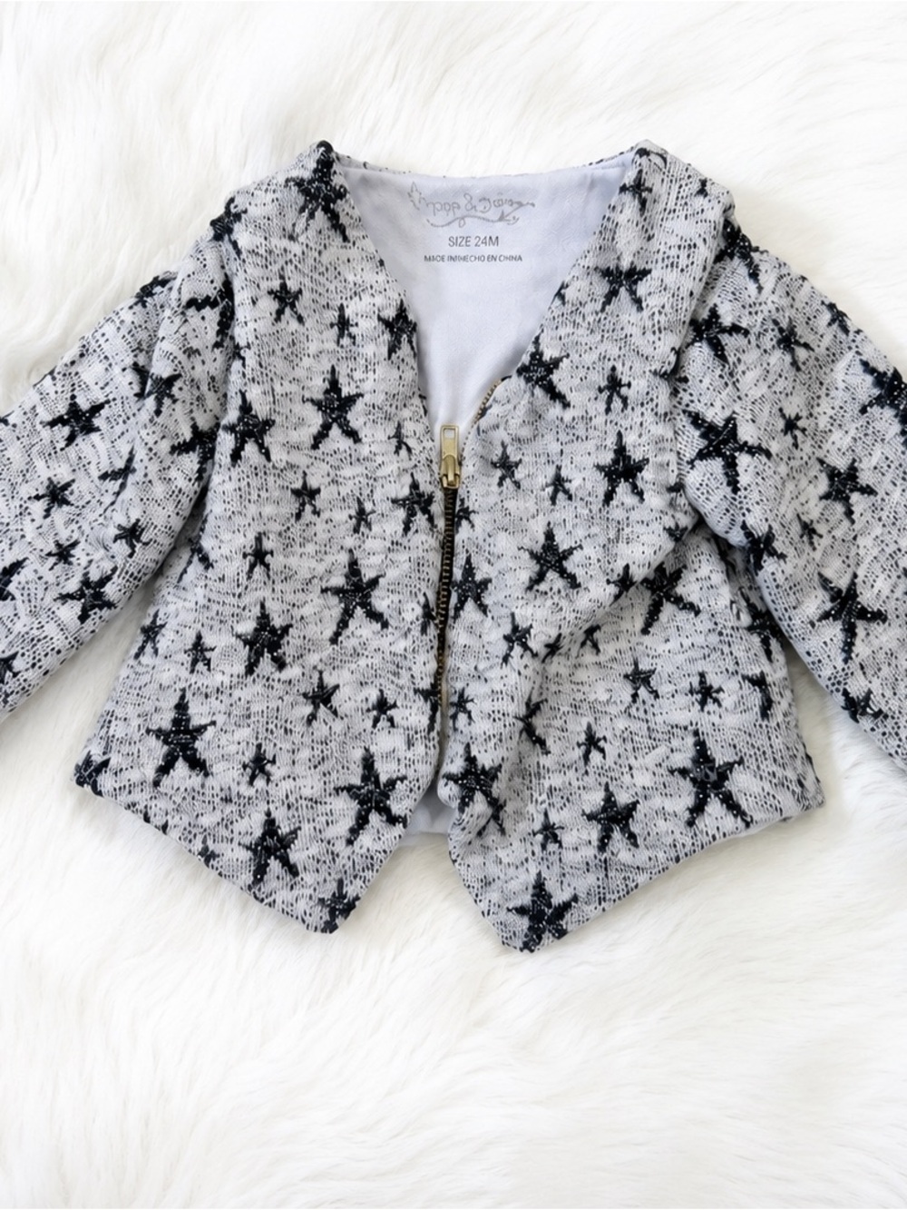 Pippa & Julie Gray Star Print Jacket – Size 24M